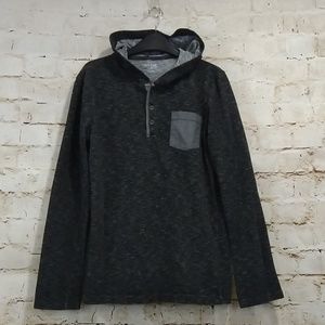 Cat & Jack Boys Dark Gray Hooded Long Sleeve Shirt